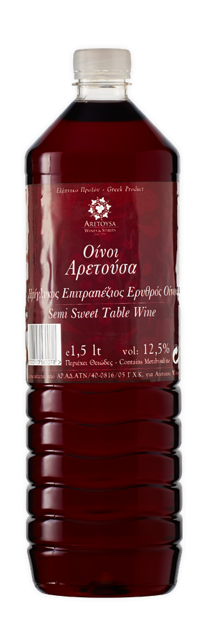 Semi Sweet Red Wine Aretousa ΡΕΤ 1.5 Lt