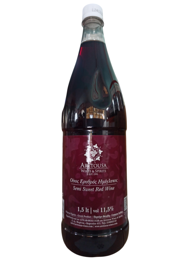 Φωτογραφία από Semi Sweet Red Wine Aretousa ΡΕΤ 1.5 Lt